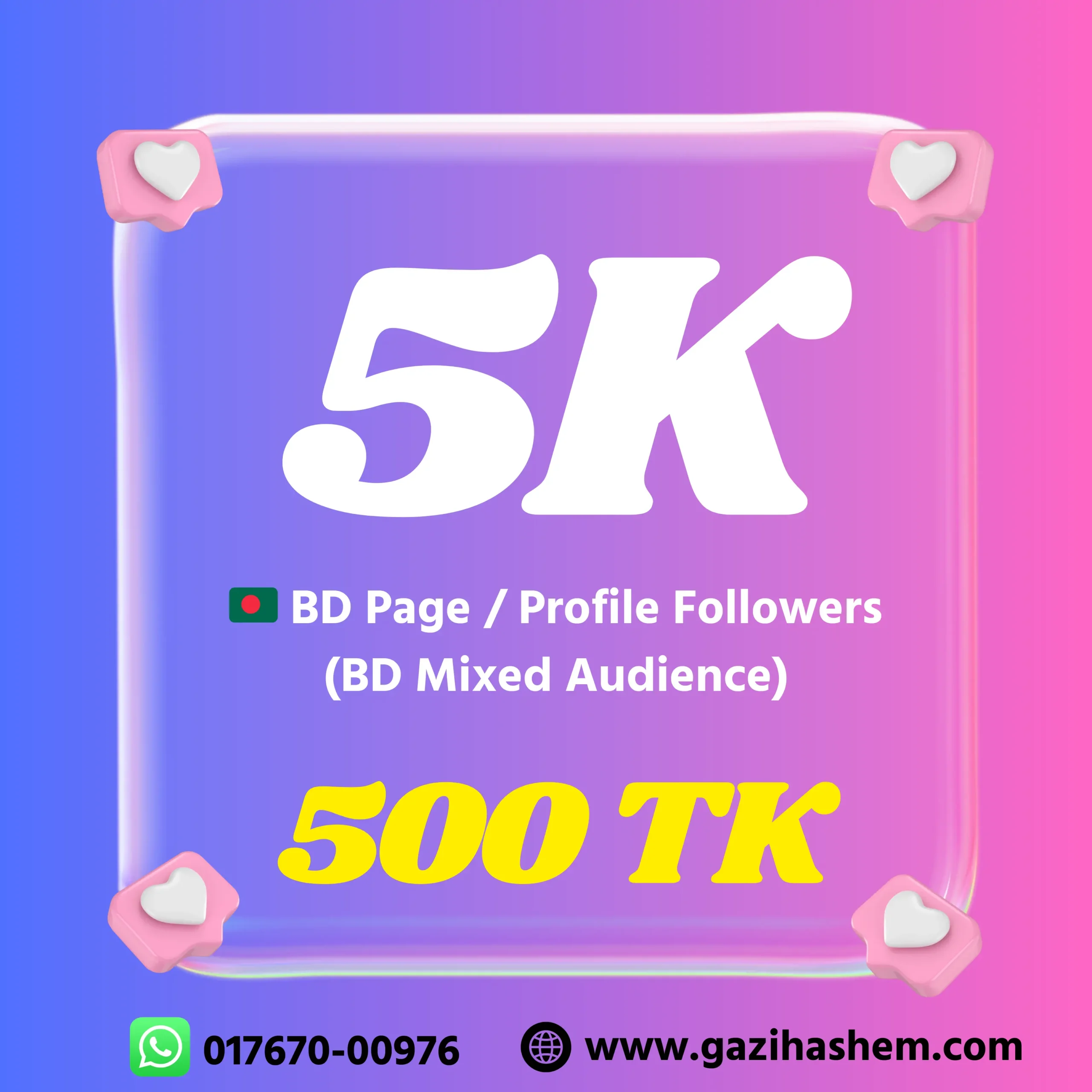 5000 social media followers
